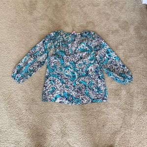 Lilly Pulitzer Silk Long Sleeve Top